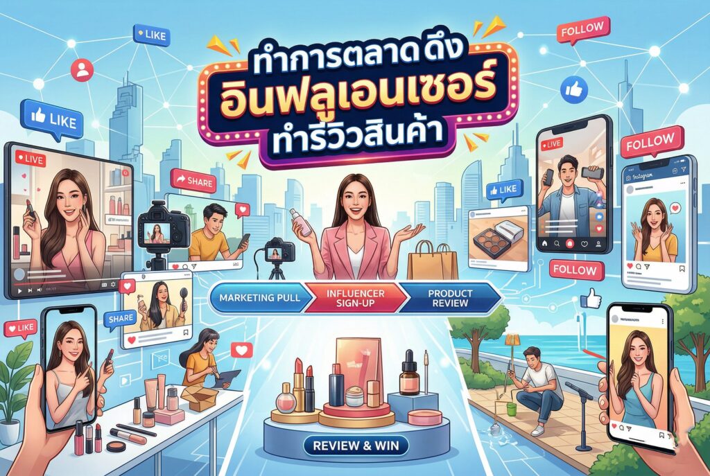 อินฟลูเอนเซอร์, รีวิวสินค้า, ทำการตลาด, การตลาดออนไลน์, สร้างความน่าเชื่อถือ