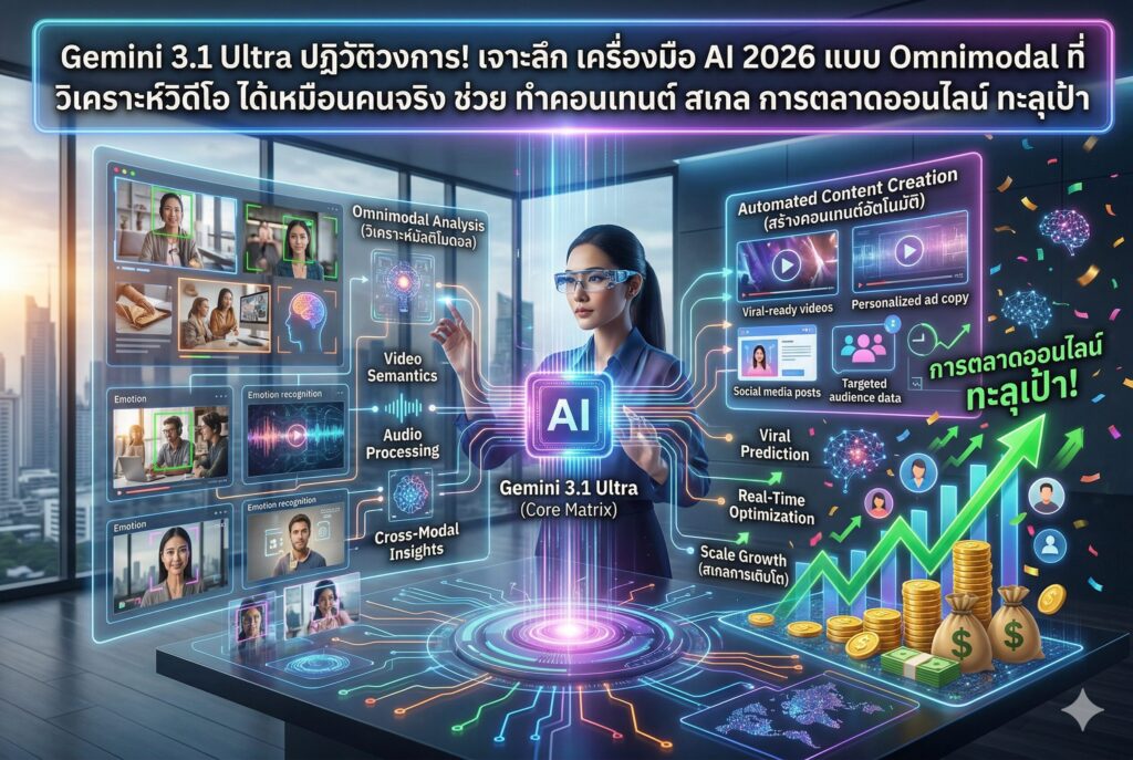 ทำ SEO, เครื่องมือ AI 2026, การตลาดออนไลน์, AI Search, ดันเว็บติดหน้าแรก