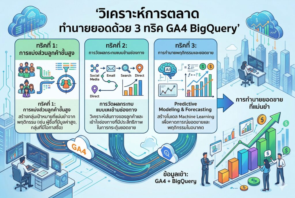 วิเคราะห์การตลาด, GA4 BigQuery, ทำนายยอดขาย, ยิงแอด Google, กลยุทธ์