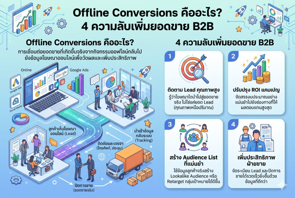 Offline Conversions, โฆษณา Google Ads, การตลาดออนไลน์, เพิ่มยอดขาย, รับทำ Google Ads