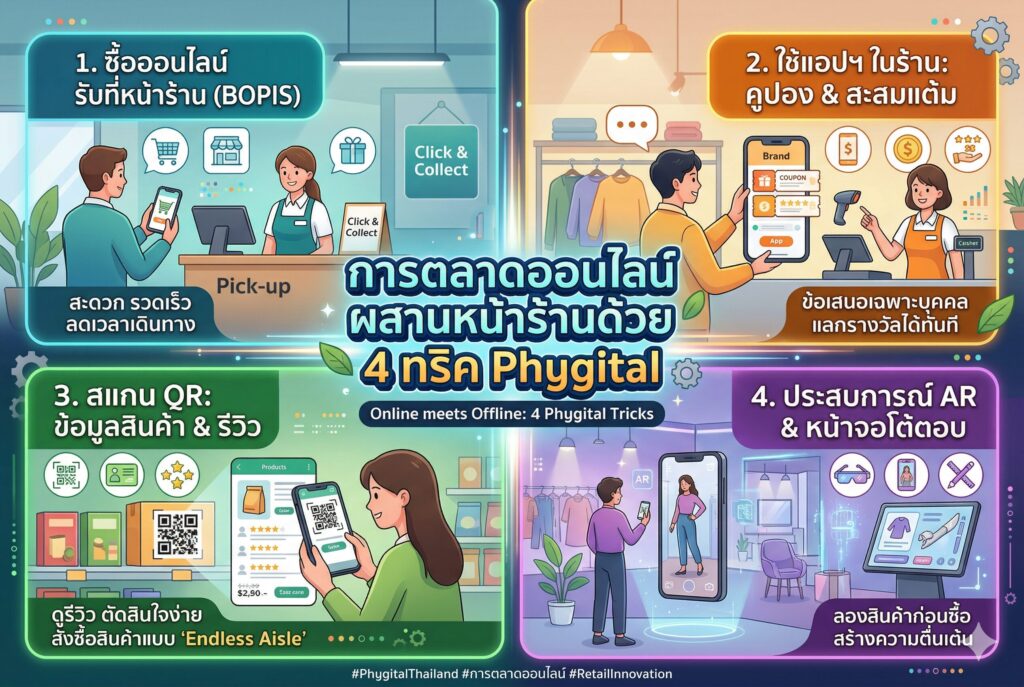 การตลาดออนไลน์, Phygital Experience, สร้างแบรนด์, แบรนดิ้ง, กลยุทธ์การตลาด