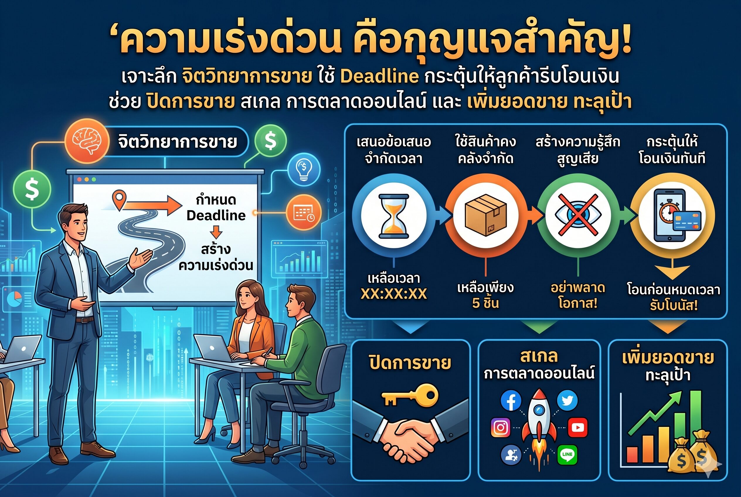 ความเร่งด่วน - ความเร่งด่วน คือกุญแจสำคัญ เจาะลึก จิตวิทยาการขาย