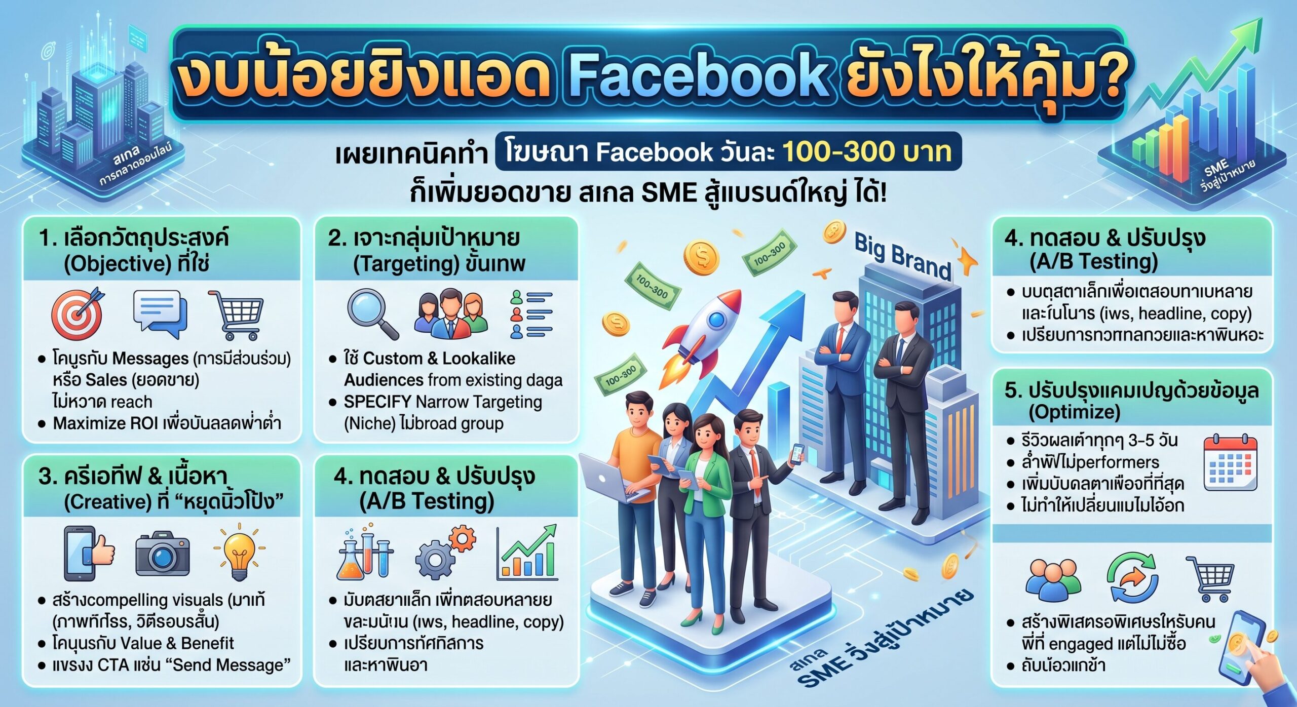 งบน้อยยิงแอด Facebook - งบน้อยยิงแอด Facebook ยังไงให้คุ้ม เผยเทคนิคทำ โฆษณา