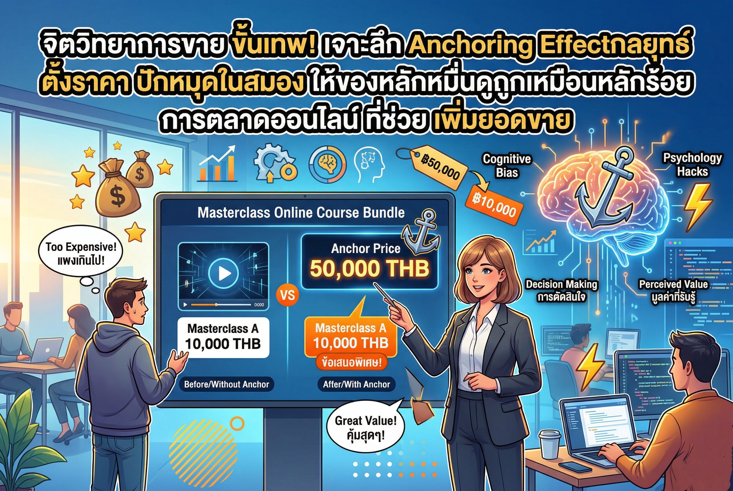 จิตวิทยาการขาย - จิตวิทยาการขาย ขั้นเทพ เจาะลึก Anchoring Effect