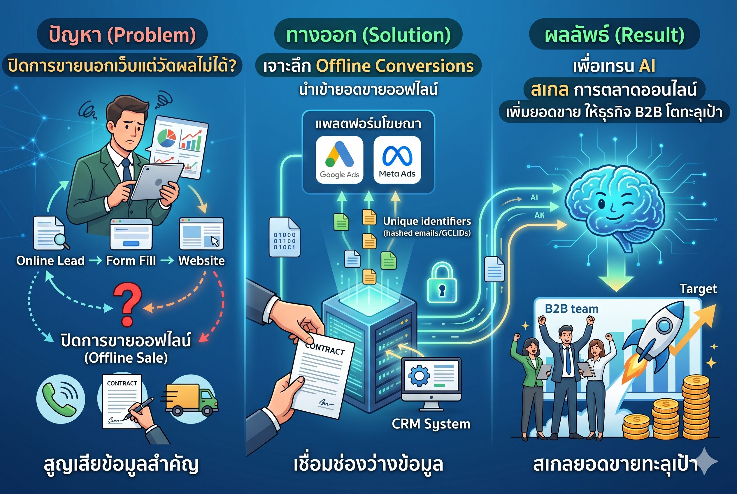 Offline Conversions - ปิดการขายนอกเว็บแต่วัดผลไม่ได้ เจาะลึก Offline Conversions