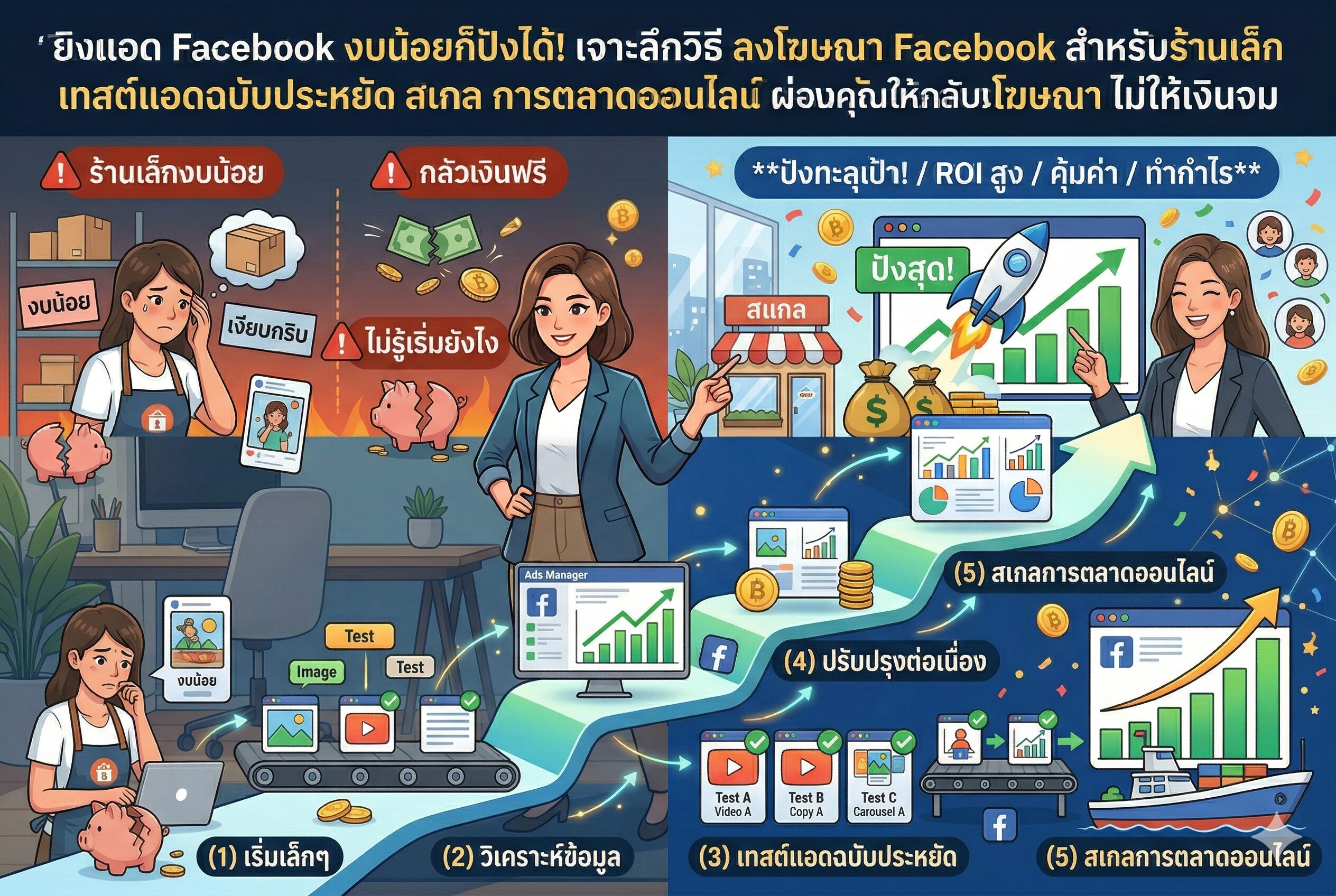 ยิงแอด Facebook - ยิงแอด Facebook งบน้อยก็ปังได้ เจาะลึกวิธี ลงโฆษณา Facebook