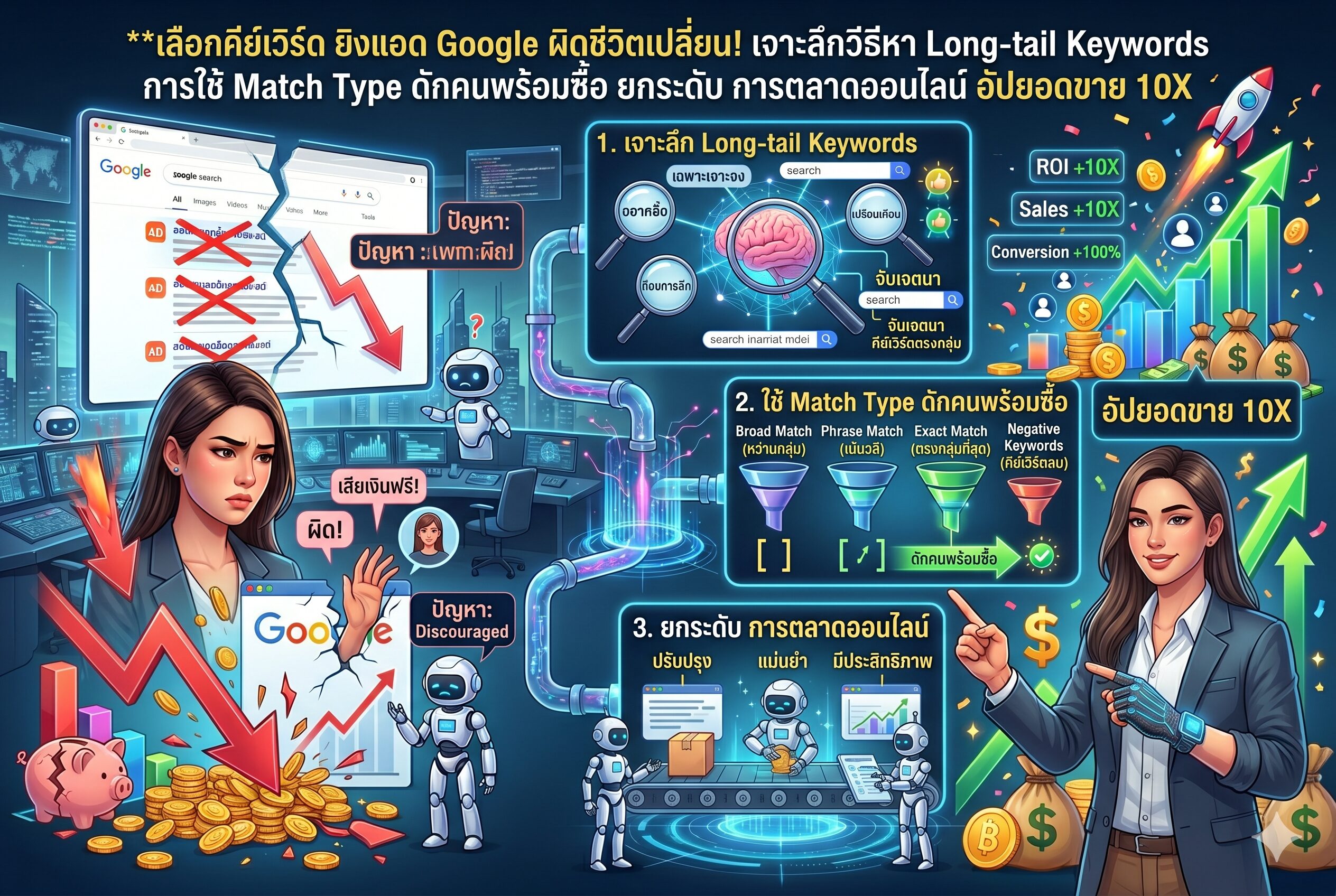 เลือกคีย์เวิร์ด - เลือกคีย์เวิร์ด ยิงแอด Google ผิดชีวิตเปลี่ยน เจาะลึกวิธีหา Long tail Keywords