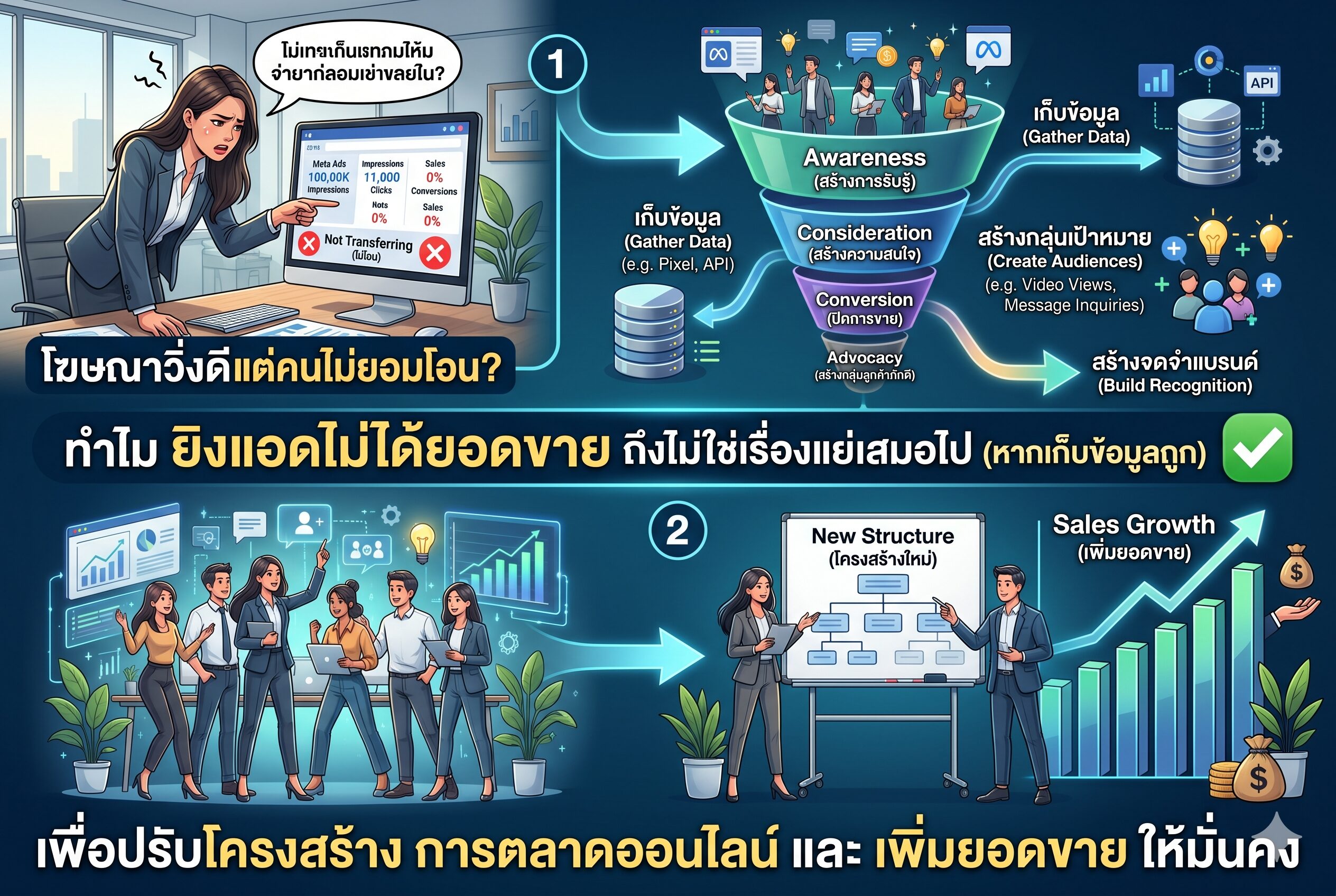 ยิงแอดไม่ได้ยอดขาย - โฆษณาวิ่งดีแต่คนไม่ยอมโอน เจาะลึกทฤษฎี Full Funnel
