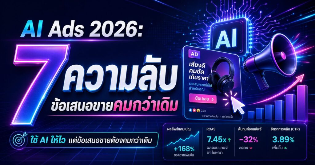 AI Ads 2026, ข้อเสนอขาย, มุมสื่อสาร, Creative Angle, กลยุทธ์การตลาดออนไลน์