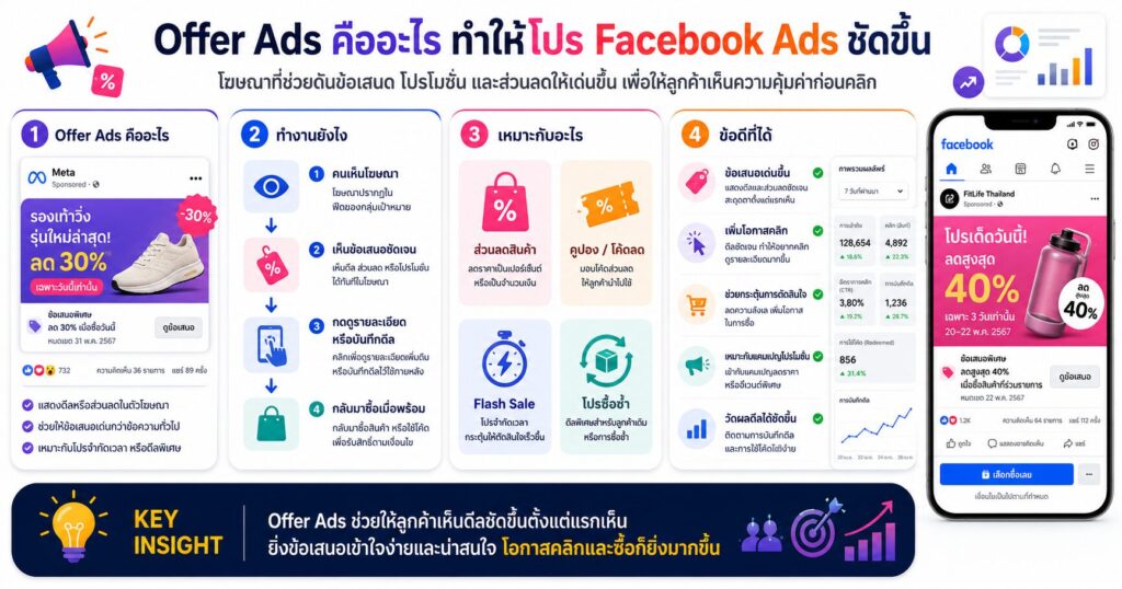 Offer Ads, Facebook Ads, Meta Ads, โปรโมชัน, เทคนิคยิงแอด