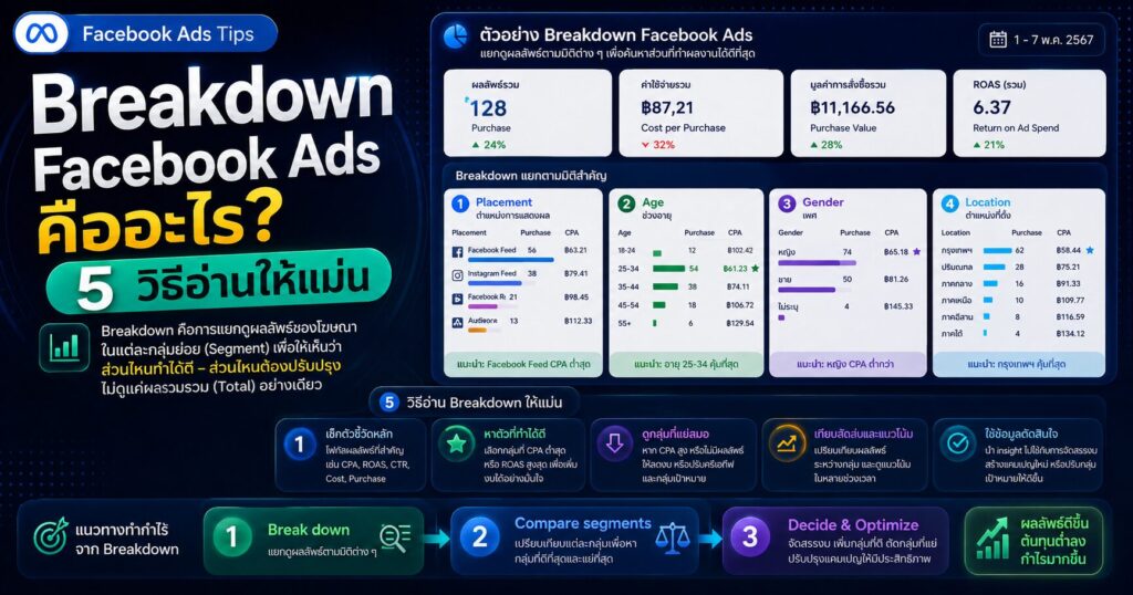 Breakdown Facebook Ads, Breakdown Effect, Placement Breakdown, Facebook Ads, Cost per Result