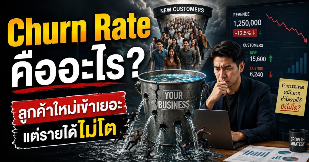 Churn Rate, Churn Rate คืออะไร, ลูกค้าหาย, Win-back Campaign, Retargeting