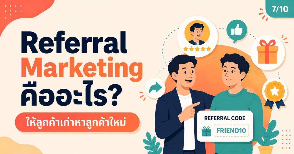 Referral Marketing, Referral Marketing คืออะไร, การตลาดแบบบอกต่อ, ลูกค้าเก่าแนะนำลูกค้าใหม่, Word of Mouth Marketing