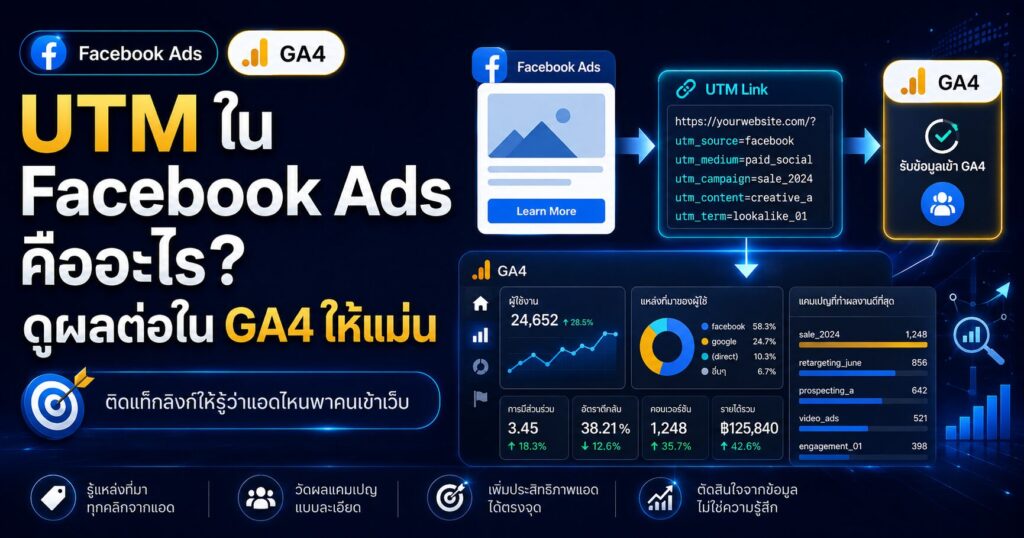 UTM Facebook Ads, URL Parameters, GA4, utm_source, utm_campaign