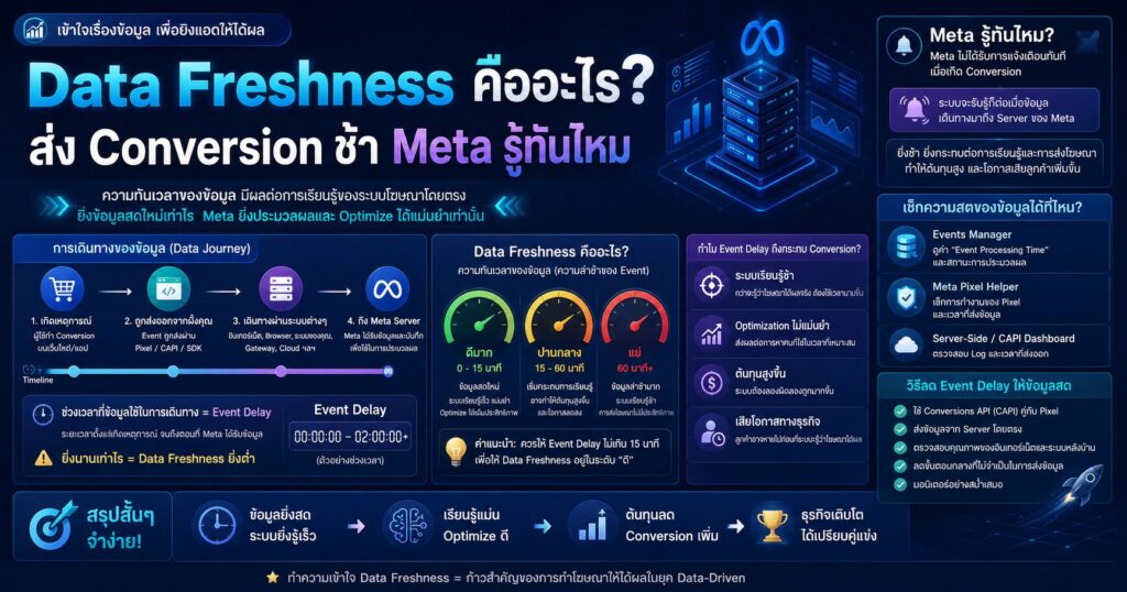 Data Freshness, Event Delay, Server Events, Meta CAPI, Conversions API