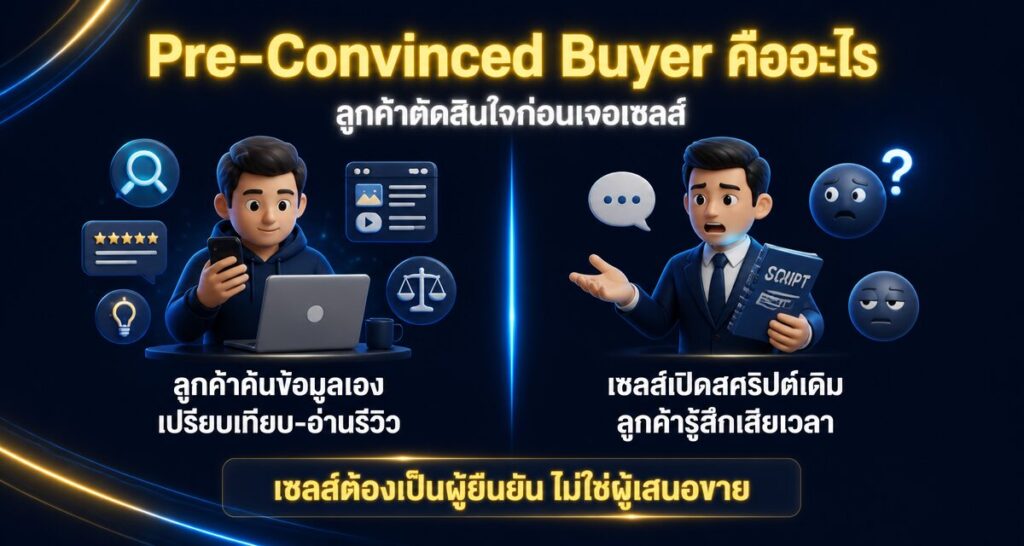 Pre-Convinced Buyer คืออะไร: ลูกค้าตัดสินใจซื้อก่อนเจอเซลส์