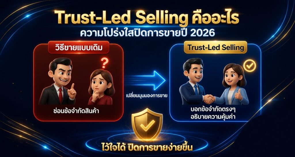 Trust-Led Selling คืออะไร: ความโปร่งใสที่ปิดการขายปี 2026