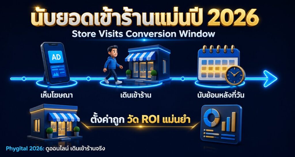 Store Visits Conversion Window: นับยอดเข้าร้านแม่นปี 2026
