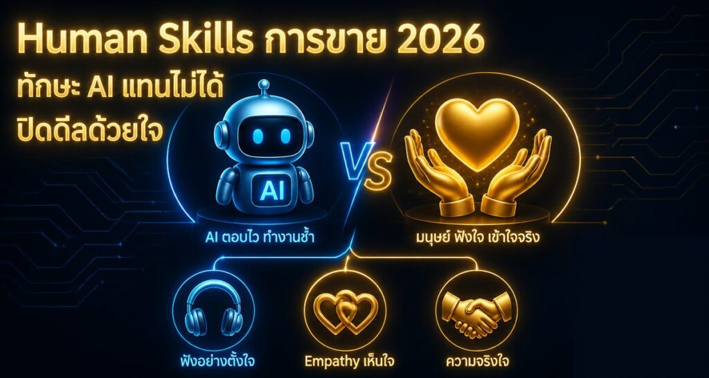 Human Skills การขาย 2026: ทักษะ AI แทนไม่ได้ ปิดดีลด้วยใจ