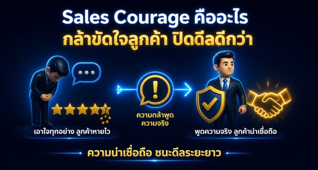 Sales Courage คืออะไร: กล้าขัดใจลูกค้าปิดดีลดีกว่าเดิม